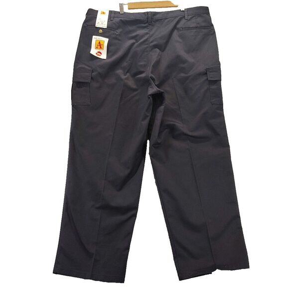 A+ By Sai Mens Uniform Cargo Pants 48X32 Blue Relaxed Straight Flat Front NWT - Picture 8 of 12
